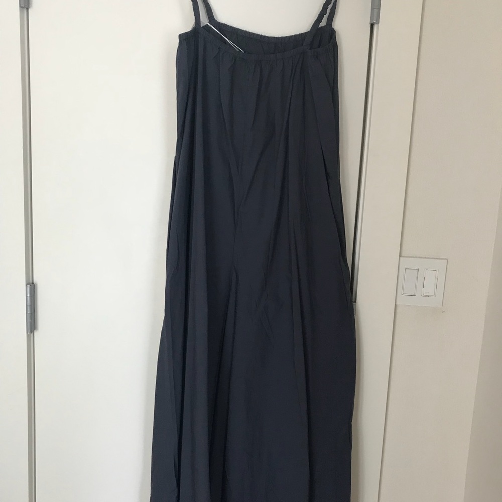 COS navy blue wide leg jump suit